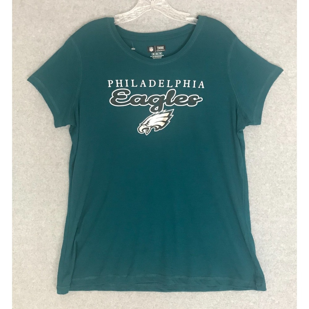 New! Philadelphia Eagles T-Shirt Top Womens XXL Green NFL Apparel Sleepwear
